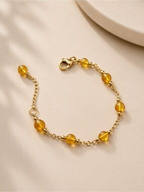 Amber Bead Bracelet
